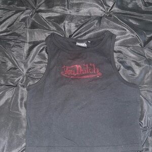 Von Dutch Black Tank with Red Logo